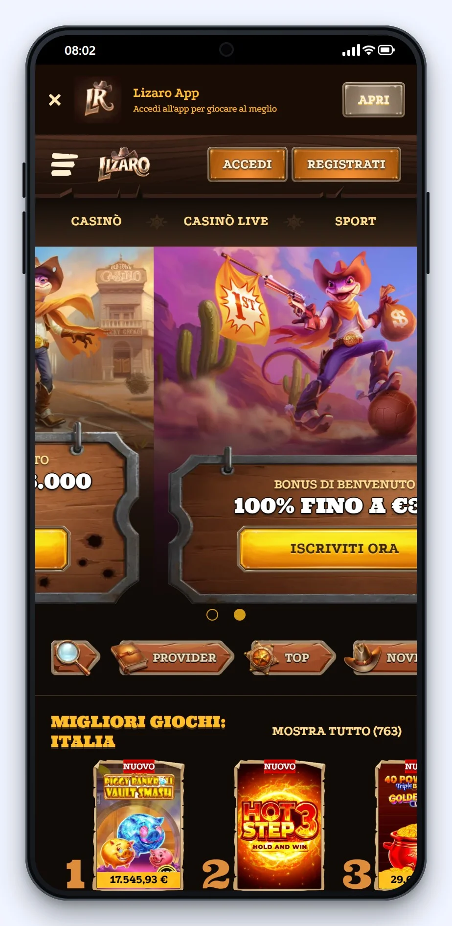 Lizaro da smartphone, uno dei casino con pagamento paysafecard di questa pagina